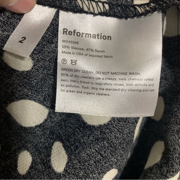 ❗️SOLD❗️Reformation Rylie Memento Spotted Midi Dress - Picture 4 of 9